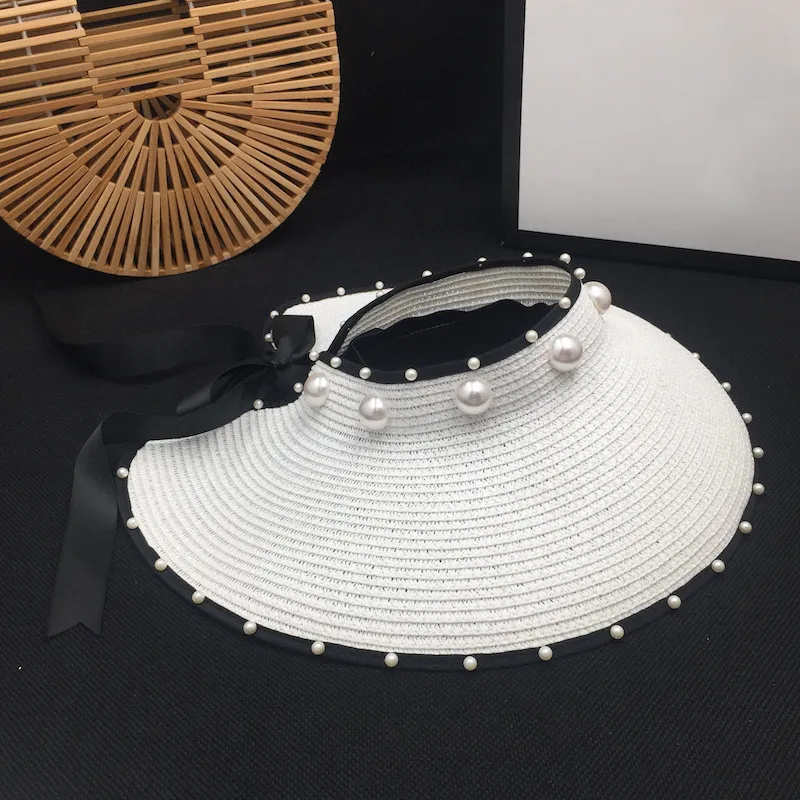 Соломенная шляпа веб знаменитостей с бантом женская летняя новая от солнца