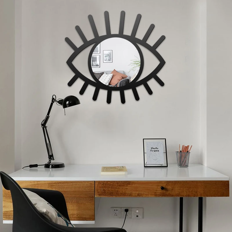

3D Eye Shaped Mirror Self-adhesive Acrylic Mirror Sticker Living Room Home Decoration TA