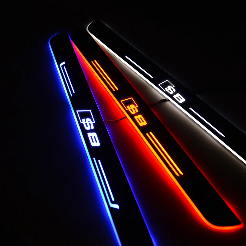 Светодиодный порог дверь автомобиля накладка педаль светильник для AUDI S8 1994 -2010