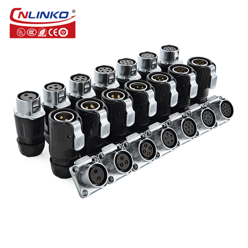 Промышленный водонепроницаемый разъем питания с винтовым соединителем M20 Cnlinko UL |