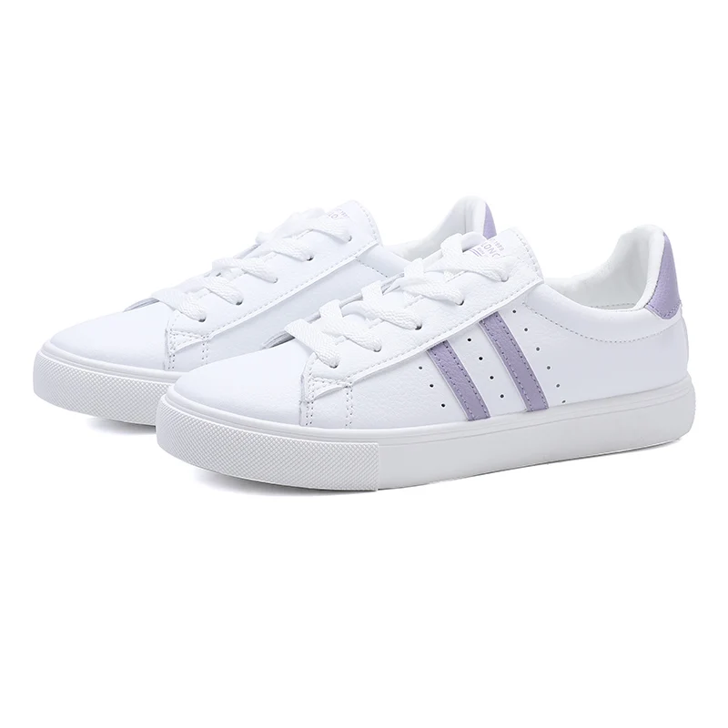 Женские кроссовки из микрофибры для прогулок и пеших белые теннисные Спортивные