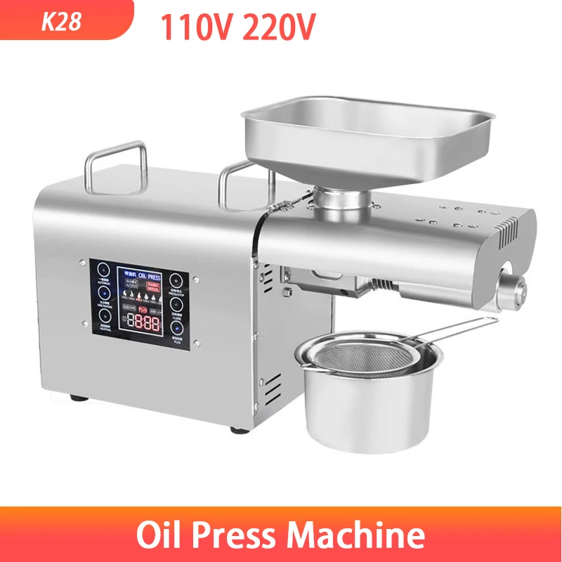 

Automatic Oil Press Machine K28 Household FLaxseed Oil Extractor Peanut Oil Press Cold Press Oil Machine 1500W（max）