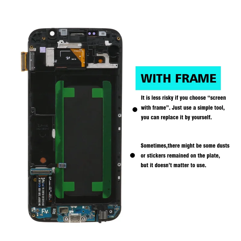 5.1'ɺmoled Display For SAMSUNG Galaxy S6 G920 G920F LCD Touch Screen Digitizer Assembly Replacement Parts with Burn Shadows |