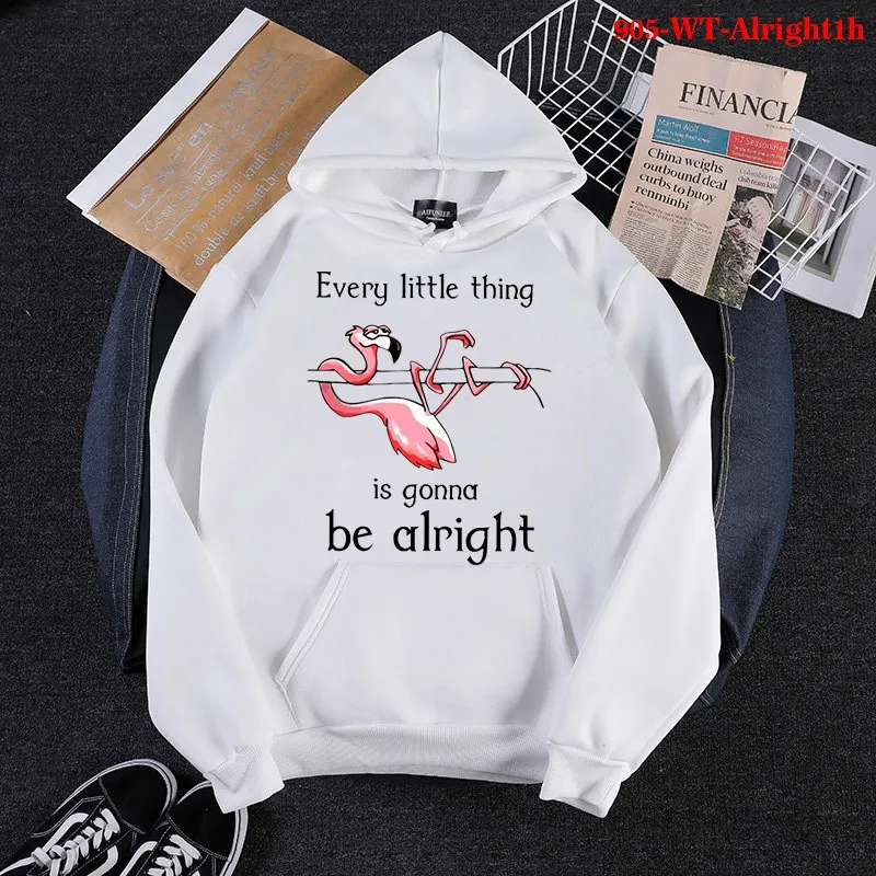 

Fashion Brand Hoodie Sweatshirt Every Little Thing Is Gonna Be Alright Hoodies Harajuku Hoody Kawaii Clothing Aesthetic Tops