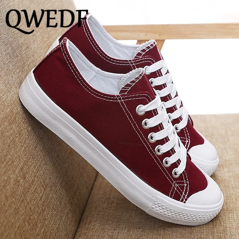 

QWEDF 2019 Spring New Designer Wedges White Shoes Female Platform Sneakers Women Tenis Feminino Casual Female Shoes Woman XA-05
