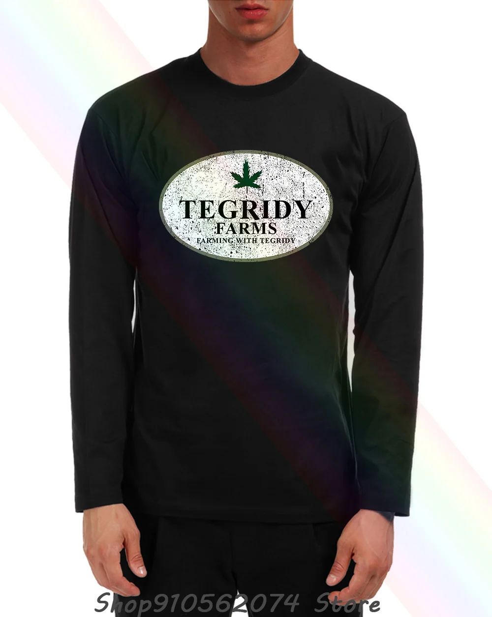 Мужская футболка Tegridy farm с популярная мужская длинным рукавом и воротником 202
