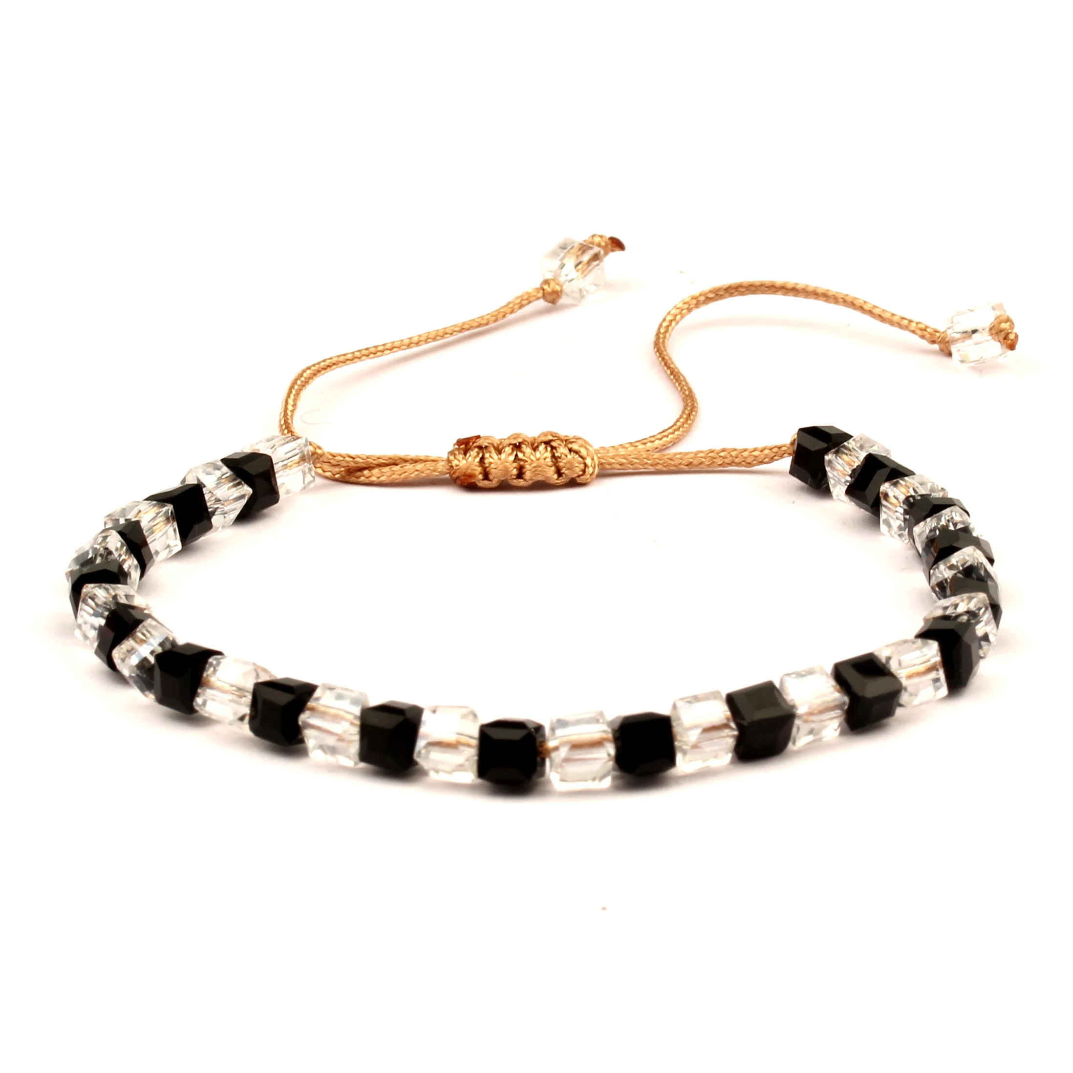 Кожаный Хрустальный Браслет классический плетеный браслет с хрустальными