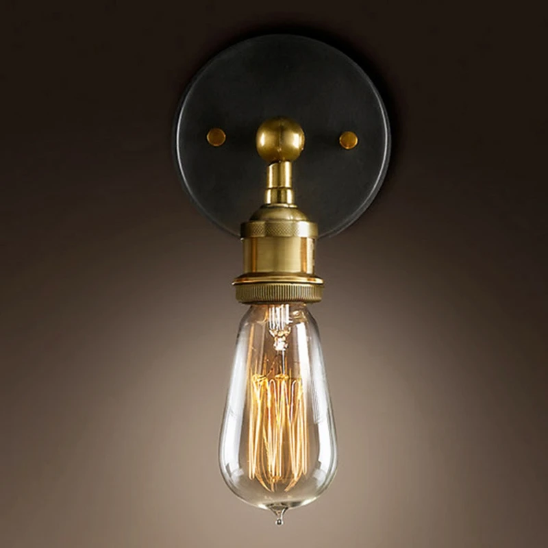 Ретро промышленный настенный светильник с абажуром Винтаж Лофт Железный свет