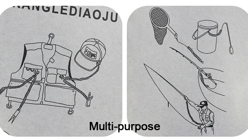1 шт. 5 м внутренняя стальная проволока удерживающая веревка Выдвижная рыболовная