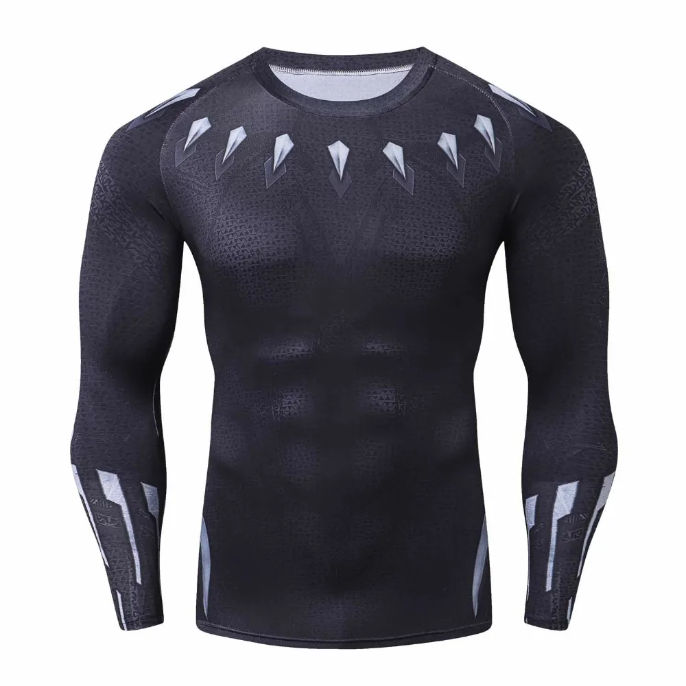 Мстители Бесконечность войны Черная пантера 3D компрессионная Мужская футболка