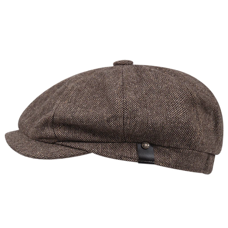 Новый мужской Ретро берет Дамский художник шляпа газетчик часто Повседневная