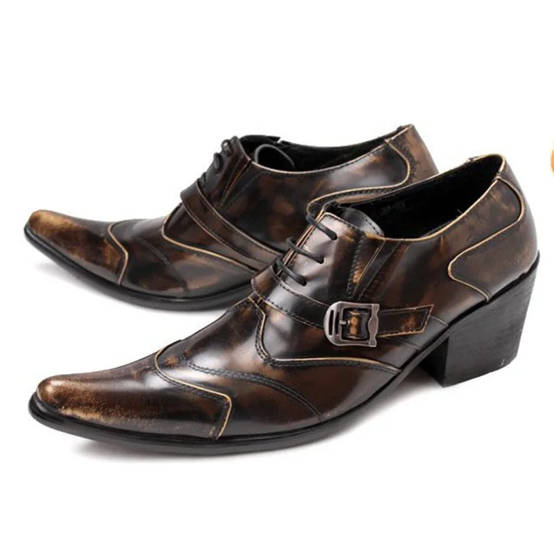 Ntparker туфли в итальянском стиле с острым носком мужские свадебные из натуральной