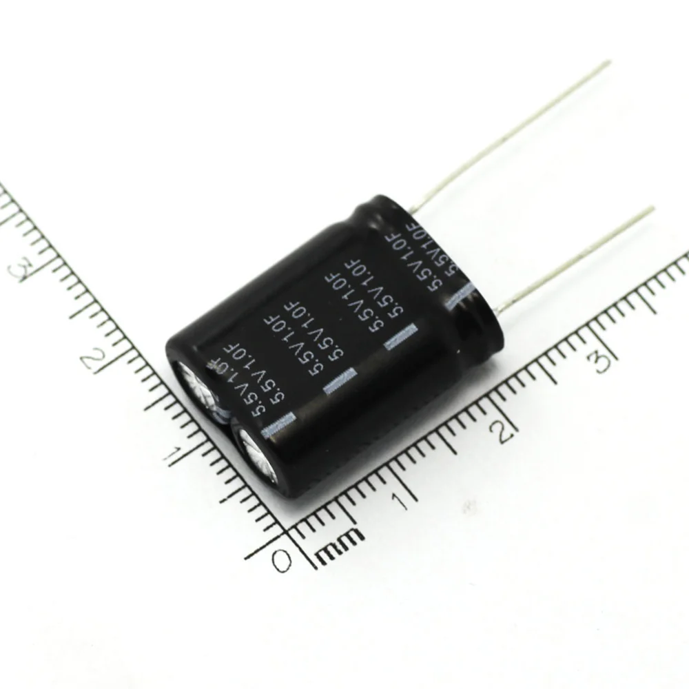 

5pcs 5.5V1.0f Combination Type Farad Capacitor Black Electronic Component
