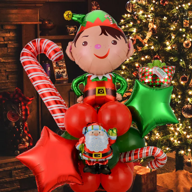 1 Набор шаров из алюминиевой фольги с надписью Merry Christmas |