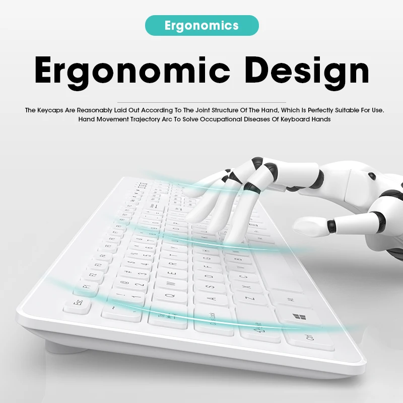 Беспроводной клавиатура и Мышь комбо офисные бесшумный клавиатуры для