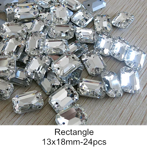 13x18mm-24pcs Камни в форме капли стеклянные стразы с круглым белым циферблатом и пришить остроконечные Стразы прозрачный лошадиный глаз Sew On Stone для украшения одежды B3172 - Цвет: 13x18mm-24pcs