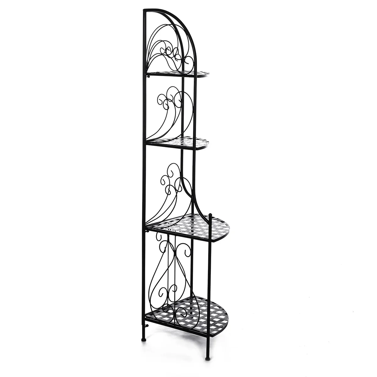 

4 Layer Floor Flower Stand Plant Shelves Balcony Living Room Interior Modern Decoration Floor Standing Plants Storage Holder
