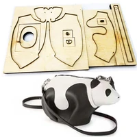 japan steel blade diy leather craft panda design zipper shoulder bag die cutting knife mould set punch tool template