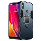 Противоударный армированный чехол для Xiaomi Mi8, Mi 8, силиконовый чехол для Xiaomi Mi 8 SE, чехол с автомобильным кольцом