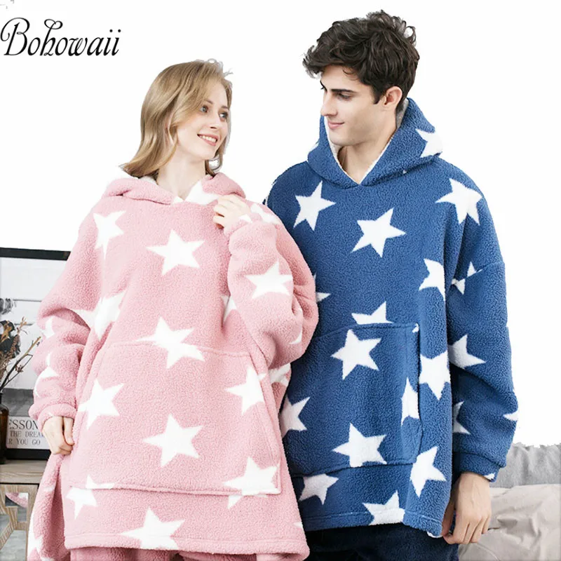 Пижама BOHOWAII для женщин одежда сна свободная толстовка ночная рубашка из