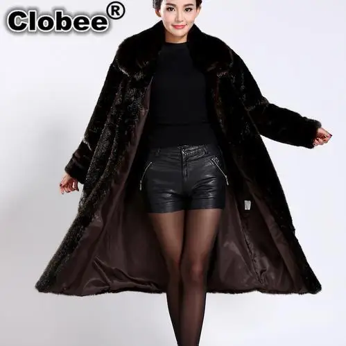 6XL 2020 пушистое Женское пальто с воротником из искусственного меха для женщин