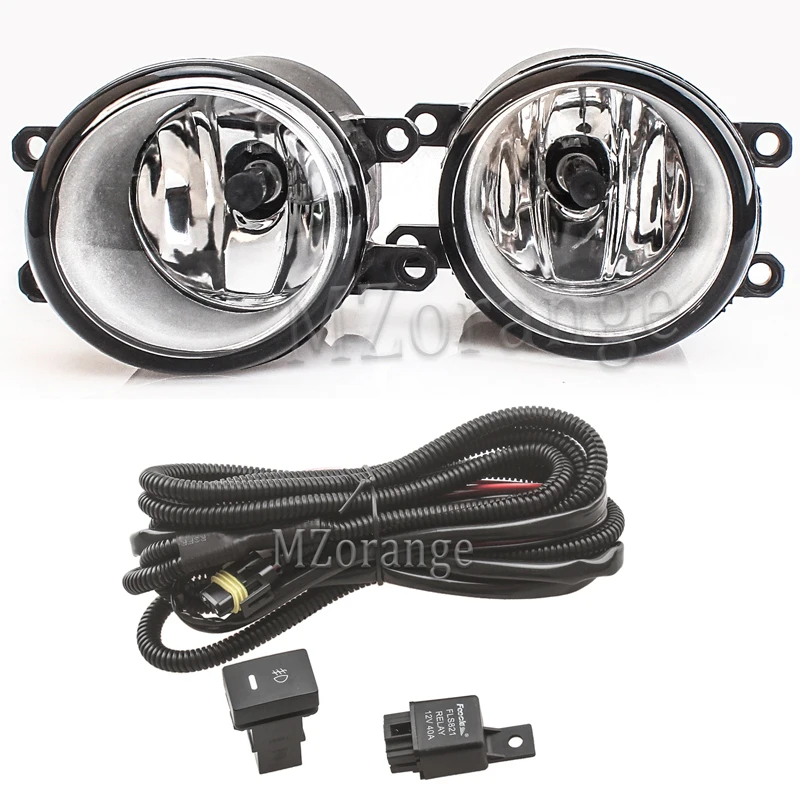 fog lights and wires Туман светильник s для Защитные чехлы для сидений, сшитые специально для Toyota Corolla Ractis Camry 2003- светодиодный Галогенные Противотуманные лампы туман светильник для Avensis Verso для Toyota Previa RAV 4 Противотуманные фары светильник s - Цвет: fog lights and wires