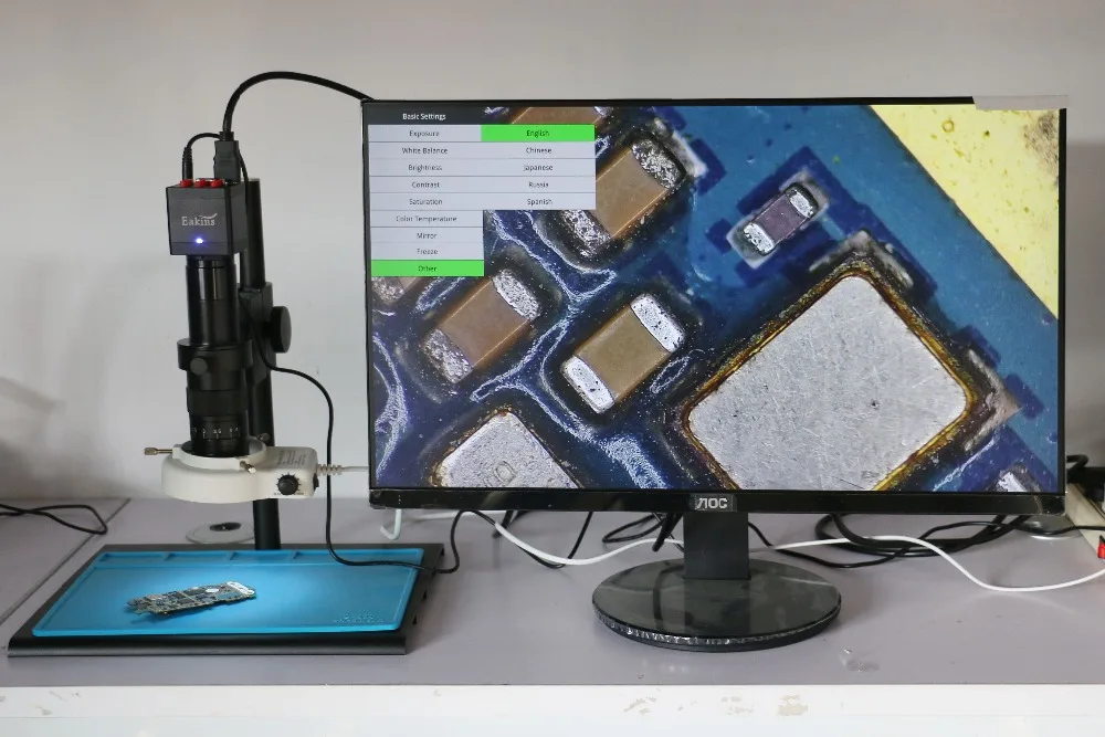 HDMI VGA 1080P SONY IMX307 промышленный видео микроскоп камера C креплением объектив для телефона планшета ПК PCB IC наблюдения пайки ремонт