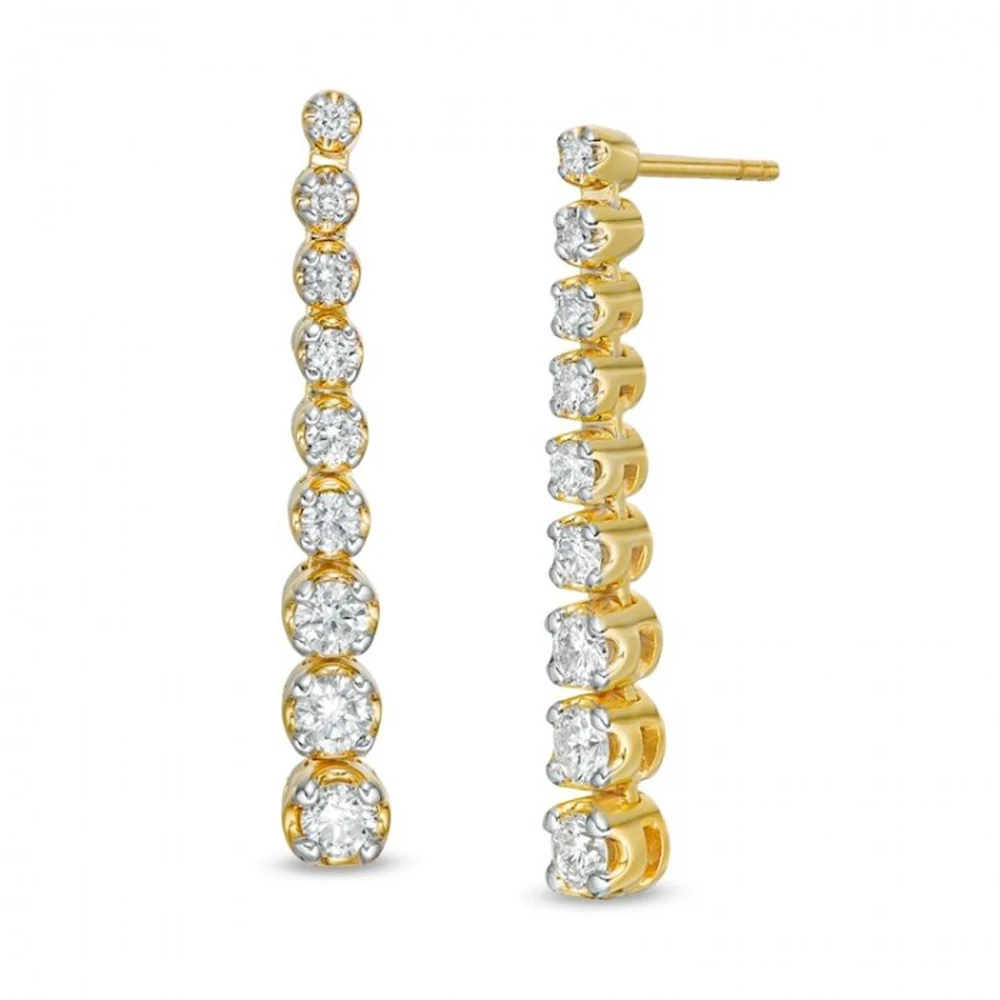 Серьги-подвески HESHI из золота с бриллиантами в стиле путешествия Мэрилин Монро