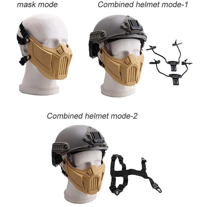 Тактическая Маска для страйкбола защиты ушей маска на половину лица защитная