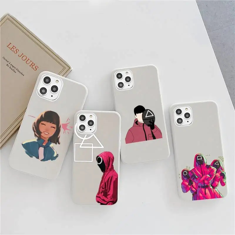 

Squid Game Jung Hoyeon 067 Phone Case Candy Color for iPhone 6 6S 7 8 11 12 XS X SE 2020 XR mini pro Plus MAX mobile bags