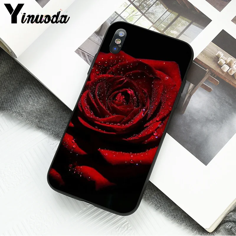 Yinuoda специальный чехол для телефона с красивыми садовыми красными розами и