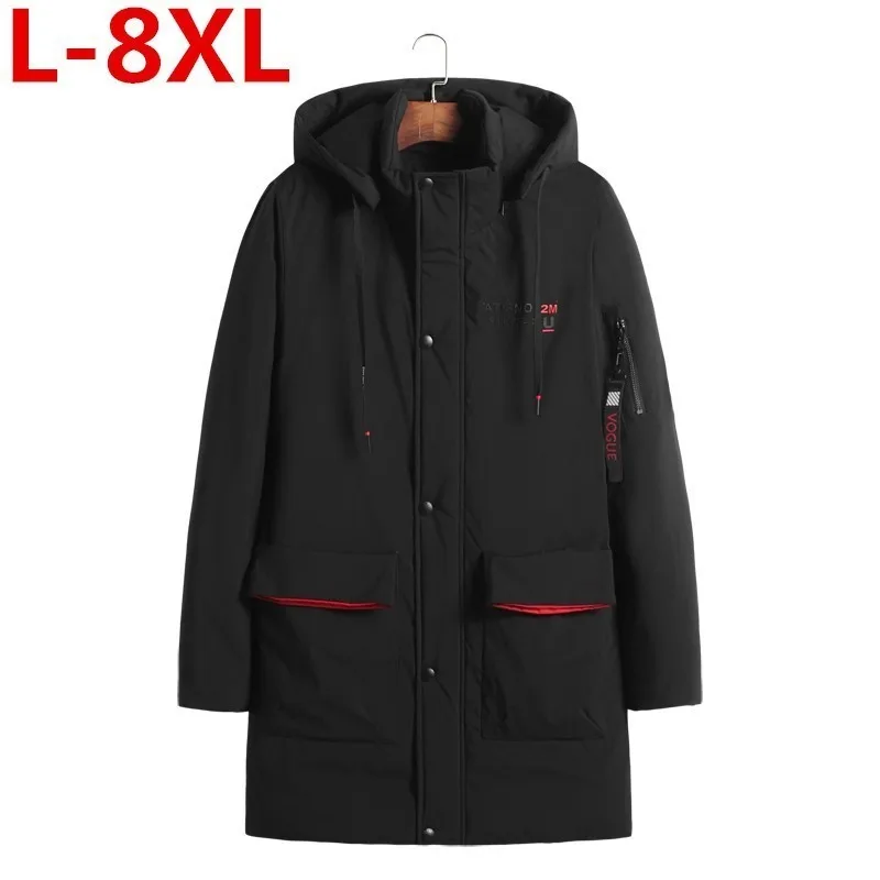 Зимние размера плюс 8XL 7XL 6XL новая мужская куртка повседневное пальто человек