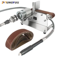 multifunctional wood belt sander sanding grinding sandpaper machine polishing tool home diy mini belt grinding machine