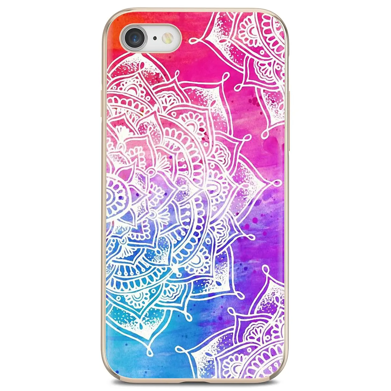 For iPhone iPod Touch 11 12 Pro 4 4S 5 5S SE 5C 6 6S 7 8 X XR XS Plus Max 2020 Soft Case Lace metallic Mandala Flower Paisley 07 | Мобильные