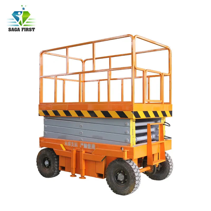 Электрический ножничный подъемник высотой 12 метров |