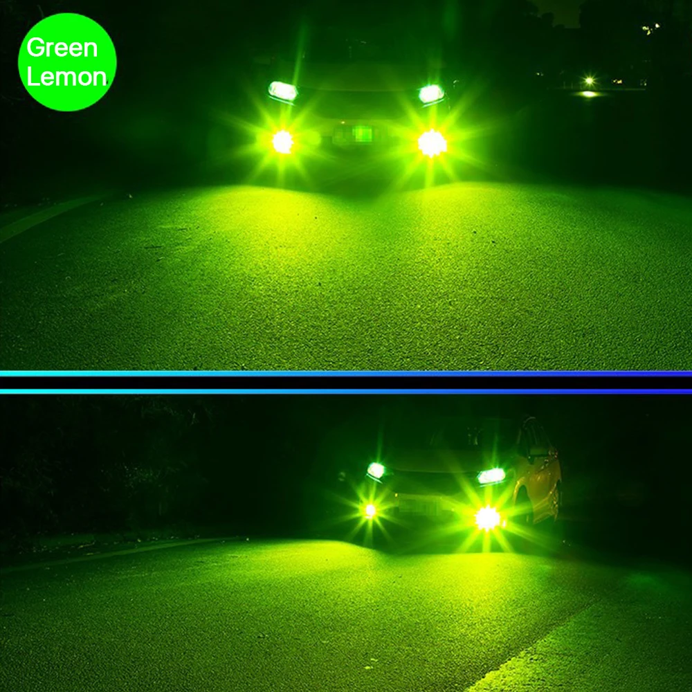 

2 шт. H8 H11 Светодиодный ные лампы 9006 HB4 светодиодный Противотуманные фары 6000K 12 в 24 в белые желтые зеленые лимонные ледяные синие автомобильные ходовые огни H16 автомобильная лампа