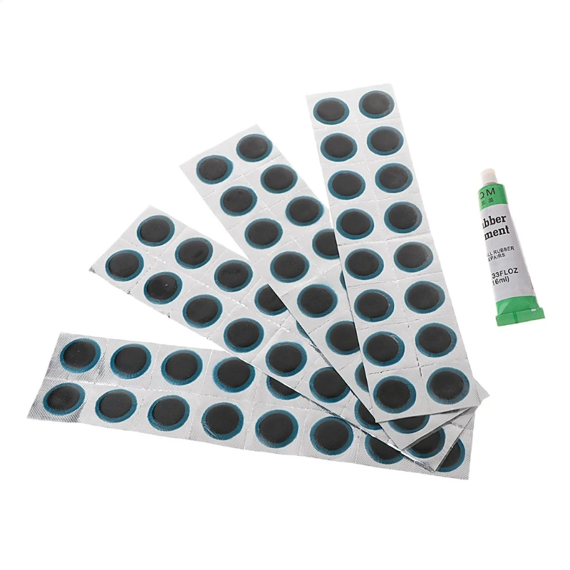 

Bicycle Tire Repair Kits Bike Rubber Patch Cold Glue Tools Sets Home Outdoor Use R66E