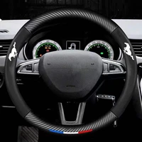 car steering wheel cover 38cm 15inch carbon black fiber steering wheel booster cover for ford mustang gt shelby auto accessories