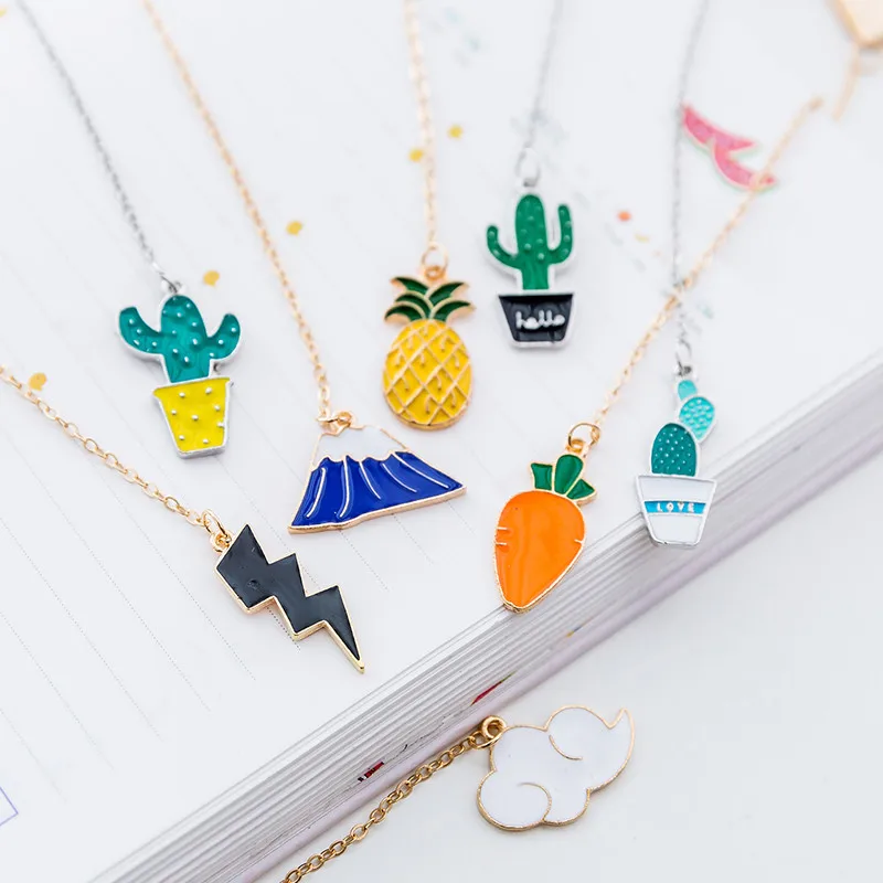 Милый мультфильм кулон Закладка корейский канцелярский металлический зажим