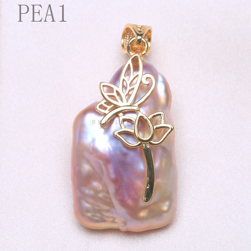 Ручная работа естественный неправильной формы жемчужная подвеска квадратный