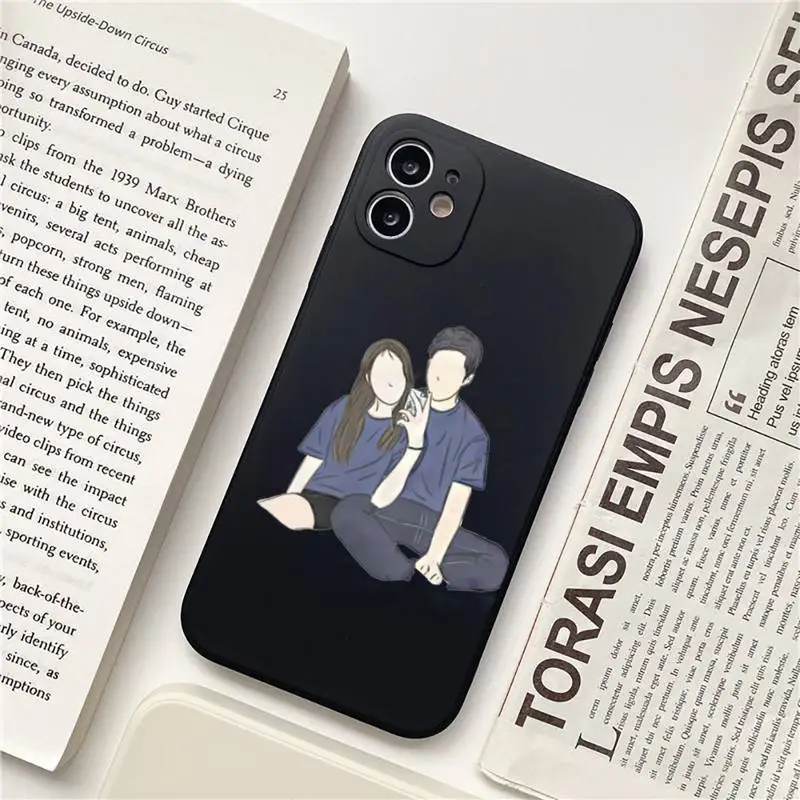 

Illustration art boy girl Phone Case for iPhone 11 12 pro XS MAX 8 7 6 6S Plus X 5S SE 2020 XR Soft silicone