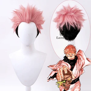 Anime Jujutsu Kaisen Ryomen Sukuna Cosplay Wig Heat Resistant Synthetic Hair Halloween Carnival Cost
