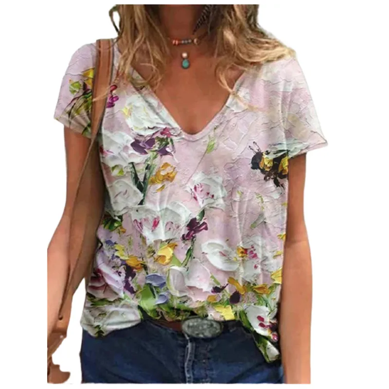 

Summer New Casual Short Sleeve Woman T-shirts 3D Abstract Women Print Custom T-shirt Top Lady Fashion Streetwear tee