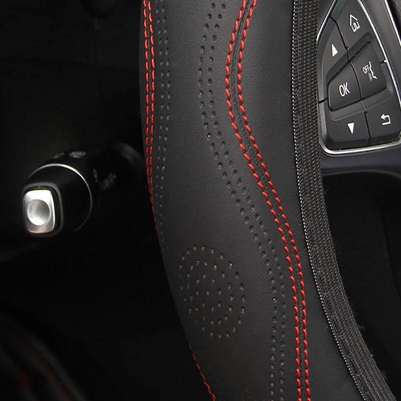 

Car Steering Wheel Cover Breathable Anti Slip Steering Covers Suitable 37-38cm Auto Decoration internal Accessories
