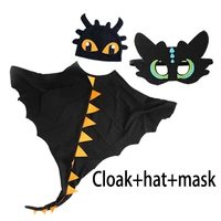 dragon cloak with hat toothless dragon costume cape anime cosplay party halloween christmas costumes carnival dinosaur cloak