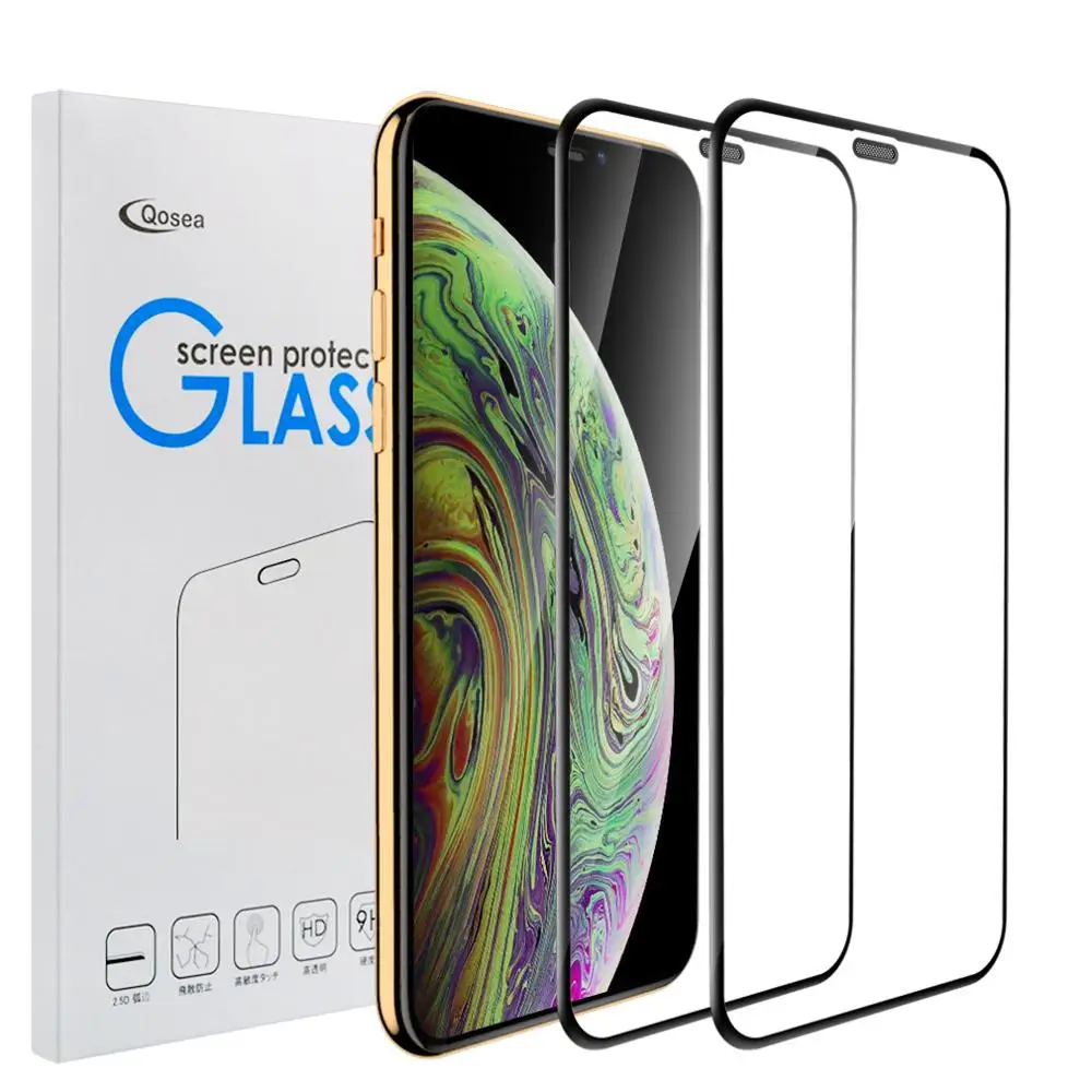 10 шт. полное покрытие из закаленного стекла для iPhone 11 Pro MAX защита экрана 9H