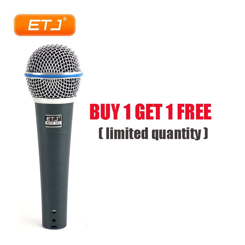 

Beta58A Professional Wired Microphone Super Cardioid Microfones Dynamic Karaoke Vocal Stage Mic BETA 58A 21005 Fast Shipping