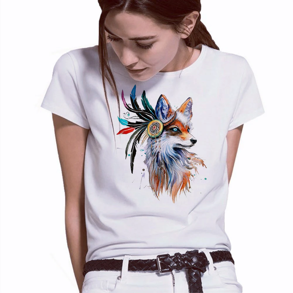 Женская футболка С Рисунком Тигра Ggraffiti Повседневная с принтом летняя короткими