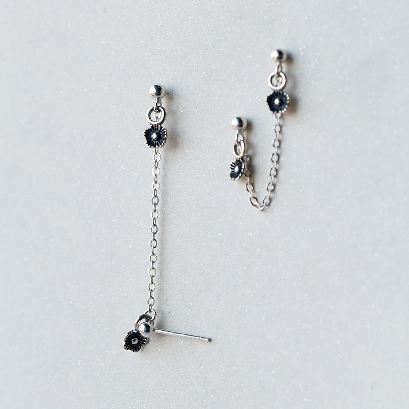 Colusiwei New Arrival Vintage Flower Stud Earrings for Women Genuine 925 Sterling Silver Ear Studs Ethnic style Fine Jewelry | Украшения и