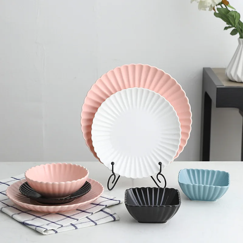 

Dinner plate ceramic tableware set afternoon tea snack dessert outdoor party dinner plate family restaurant supplies plate set